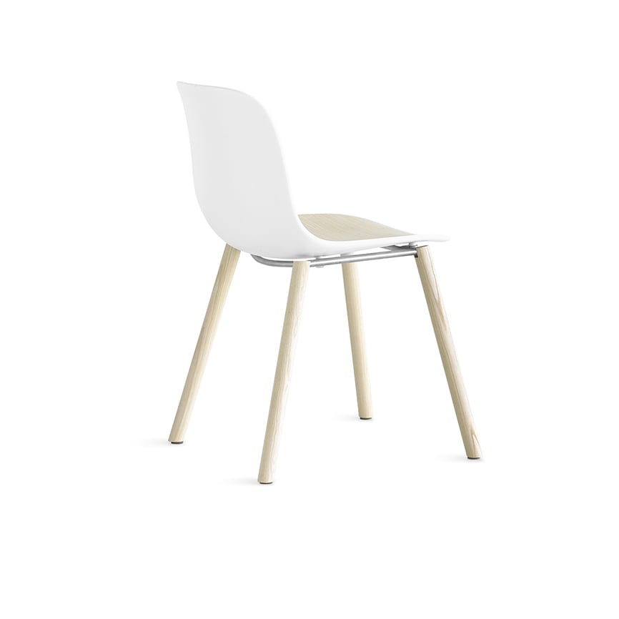 Lapalma Seela S313 Stuhl (weiß lackiert / Eiche gebleicht, weiß / Eiche gebleich... weiß lackiert / Eiche gebleicht | weiß / Eiche gebleicht S313WVS+S330S2VS