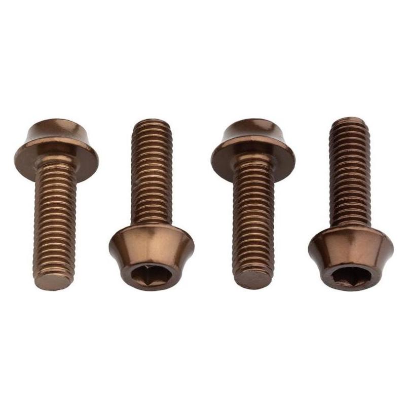 Wolf Tooth Flaschenhalter-Aluminiumschrauben, M5x15mm, 4 Stk., espresso (4WBBOLTESP)