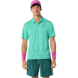 ASICS Match Jacquard Tennis Poloshirt Herren 300 - aurora green L