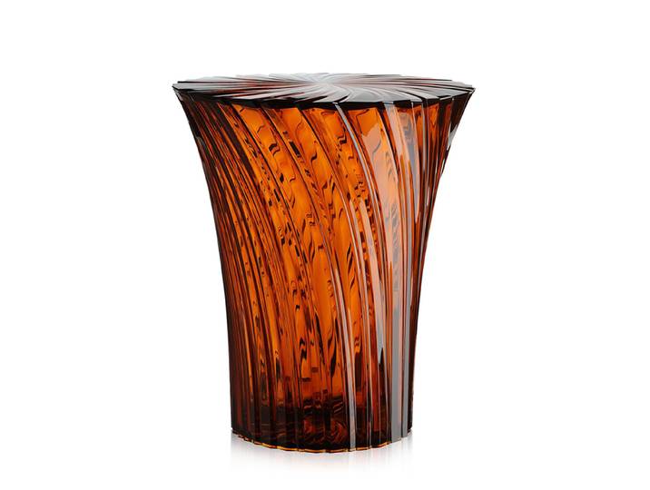 KARTELL table basse SPARKLE H 44 cm (Ambre - PMMA transparent)