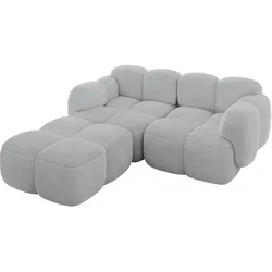 ECKSOFA modulares Sofa Links Miko-L1 214x205x75 Grau Cord