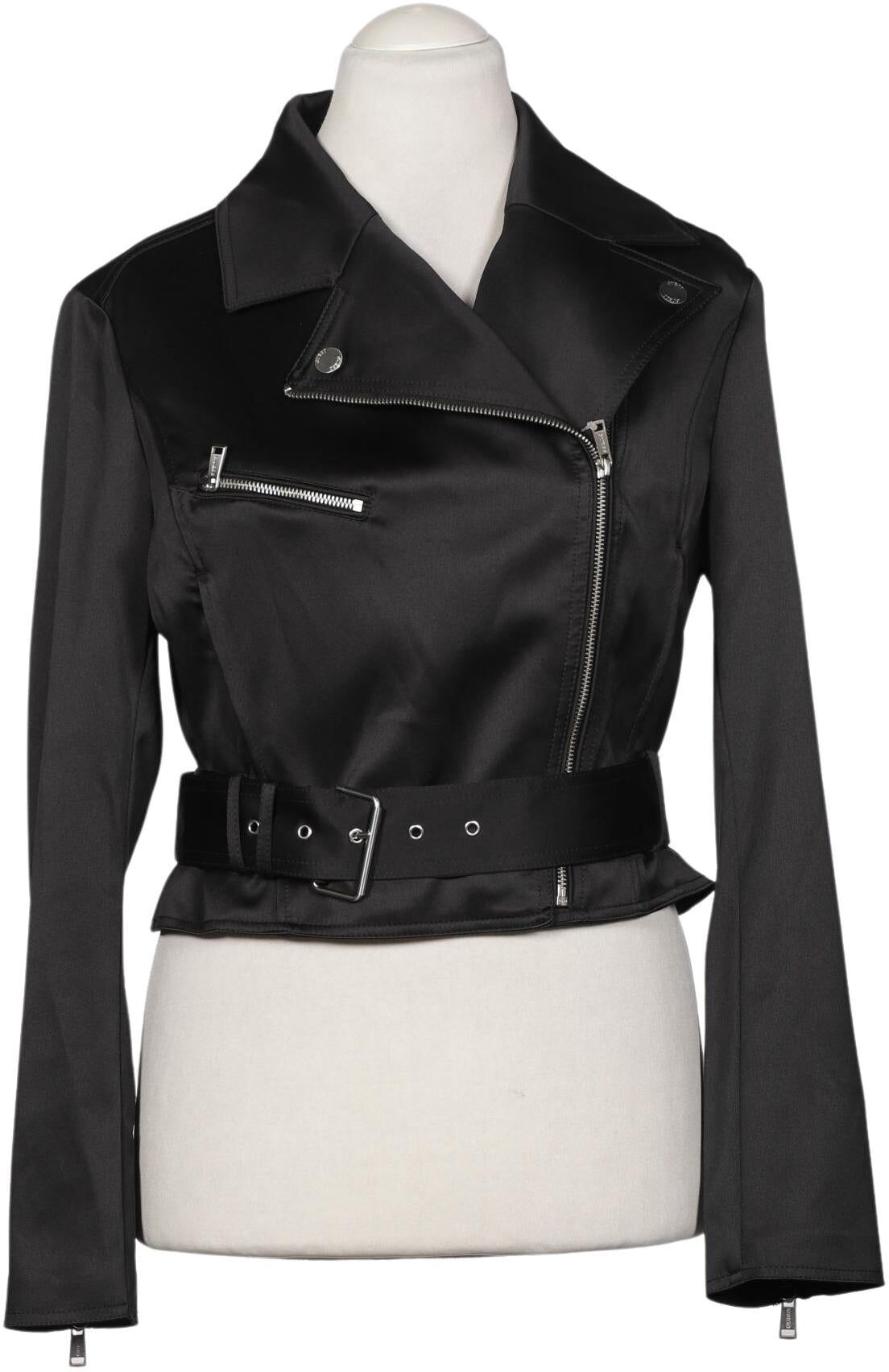 Guess Damen Jacke, Schwarz, Gr. EU 40, Synthetik - Second Hand