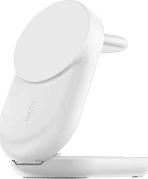 Cargador móvil inalámbrico - Belkin UltraCharge Foldable magnetic 3-in-1, Compatible con Qi2.2, 25W, Plegable, Blanco