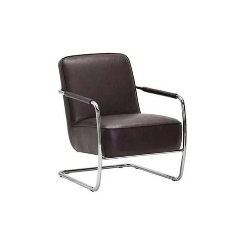 House Doctor Comma loungestoel mulberry met faux leer en metalen frame