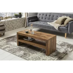 Wohnling Durban Sheesham Massiv Couchtisch 110 x 45cm Massivholz