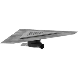 hansgrohe RainDrain Corner Komplettset Punktablauf, 240/240, Edelstahl gebürstet, 56252800
