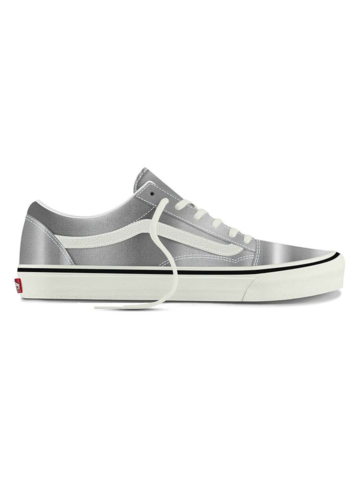 Vans Leder-Sneakers "Old Skool" in Silber - 37