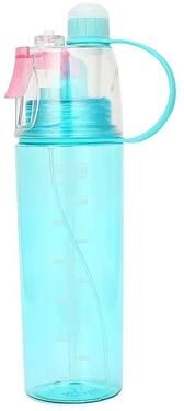 Inspire Curations Sports Spray Water Bottle Portable Cooling Bottle For Cycling And Outdoor Fitness blue