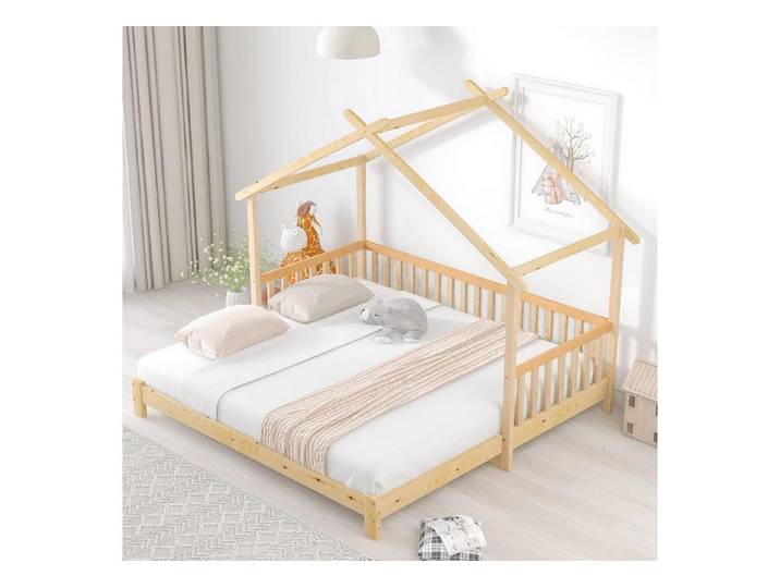 LuxusKollektion Hausbett Hausbett Massivholz ausziehbar 200x90cm