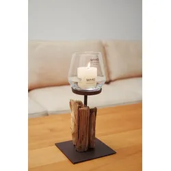 Treibholzwindlicht Raisa aus Teak 30 cm