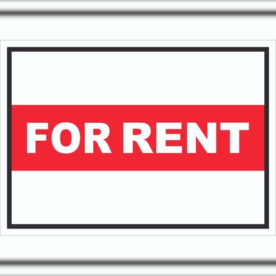 HB-Druck For Rent Schild mit Text Verkaufsschild A4 (210x297mm)