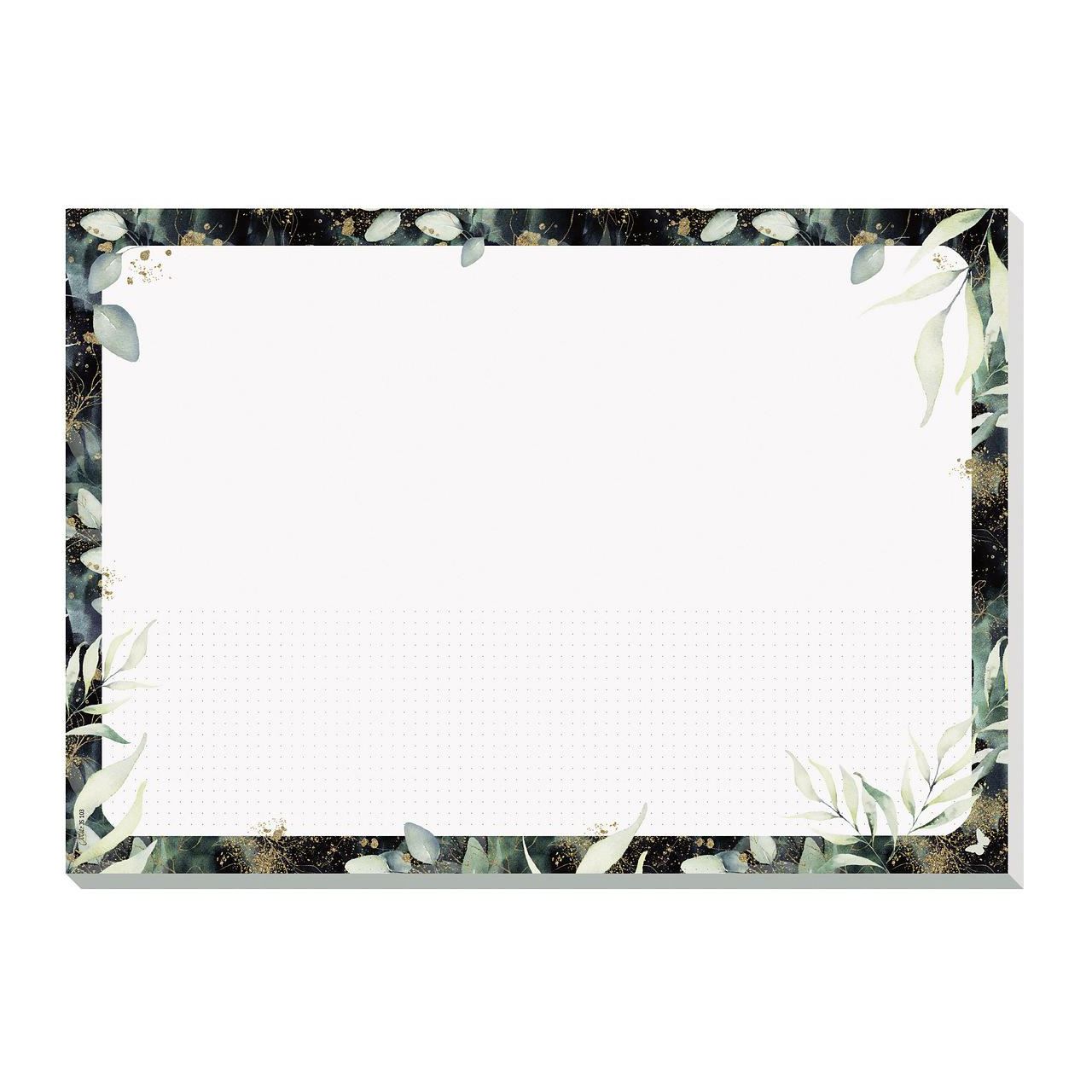 SIGEL Schreibtischunterlage Glamorous Leaves weiß/bunt 30 Blatt