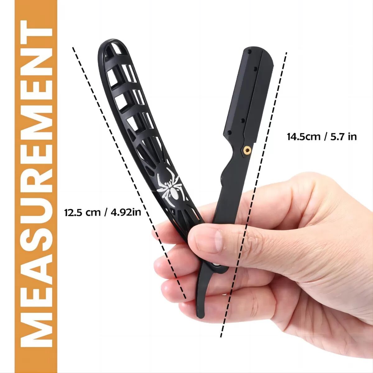 INF Manuelles Styling Rasiermesser mit 10 Klingen - Edelstahl Straight Edge Barber Rasierwerkzeug Rot