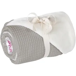 babybay® Kuscheldecke Waffelpiqué 75x100 cm, grau