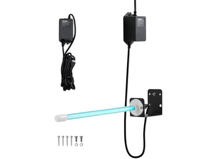 VEVOR Purificateur d'Air Conduit CVC 18 W Épurateur d'Air de Conduit de Climatisation avec Aimant\, Ampoule UV 356 mm\, Longueur d'Onde 254 nm\, Lumière UV UVC\, Purification Puissante\, pour Climatiseur