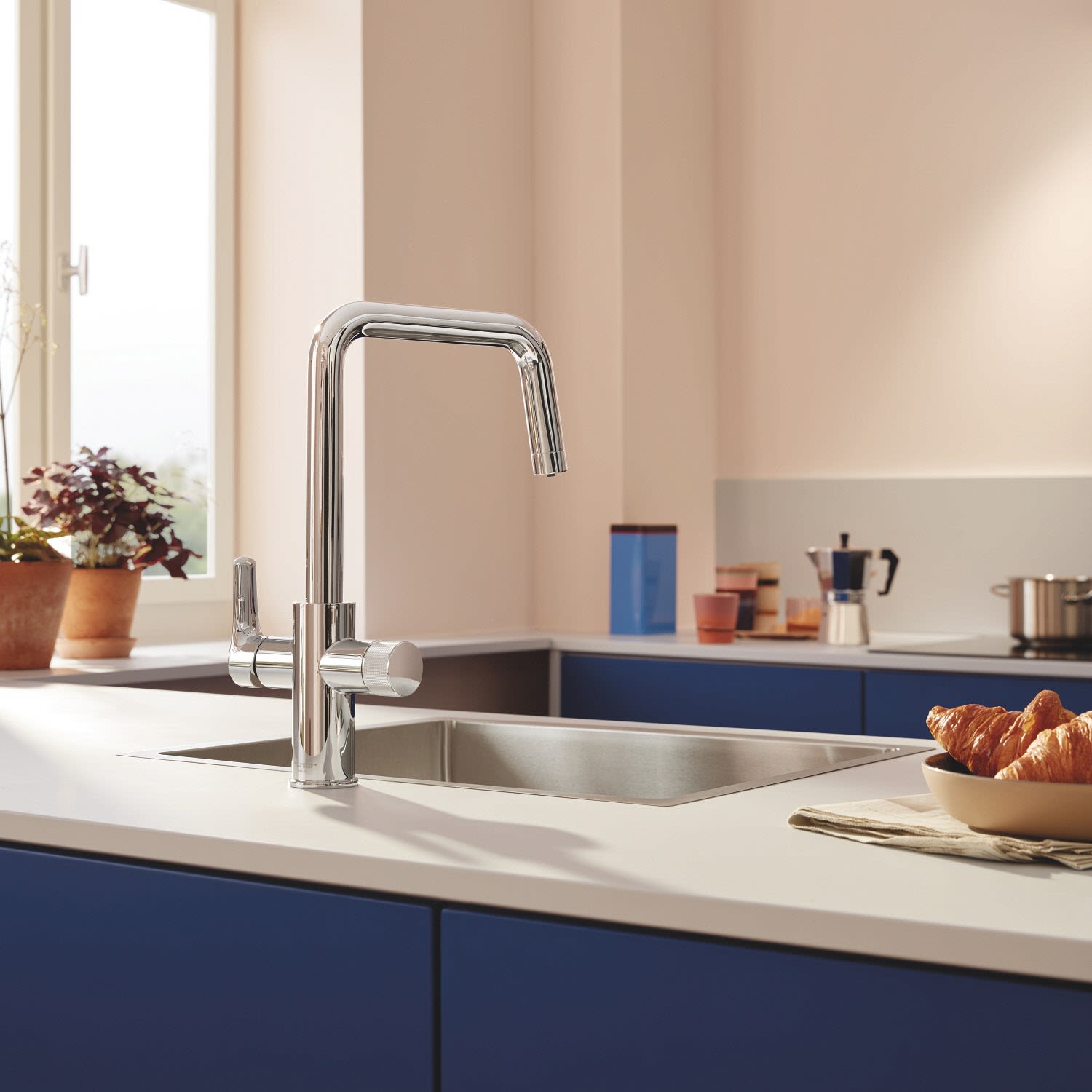 Grohe Blue Pure Start Einhand-Spültischarmatur Starter Set mit Mini Aktivkohlefilter