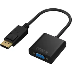DLH Displayport (M) To VGA (F) Adapter - Supported Resolution: (DisplayPort, VGA), Video Adapter, Schwarz
