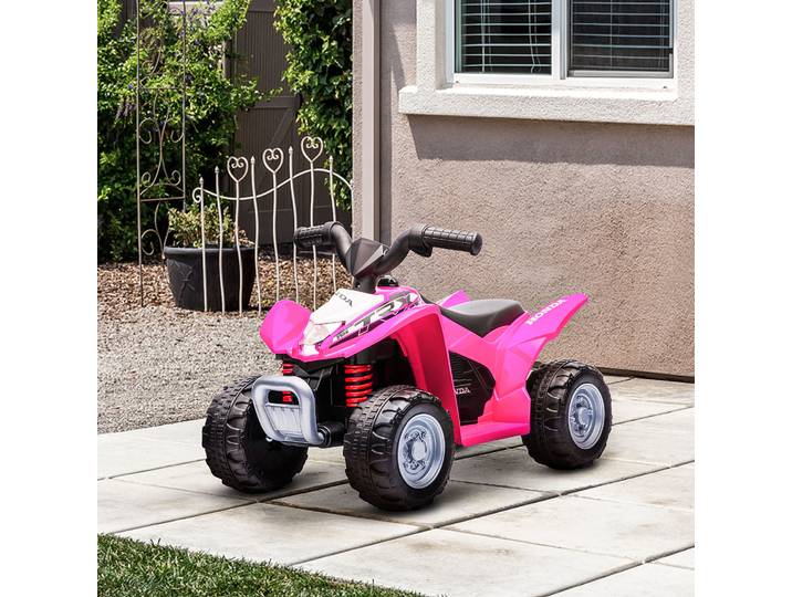 AIYAPLAY Quad Électrique Enfant Rose avec LED et Klaxon