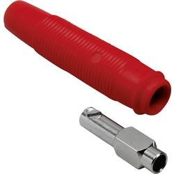TRU COMPONENTS Laborbuchse Kupplung, gerade Stift-Ø: 4 mm Rot 1 St. 1582260
