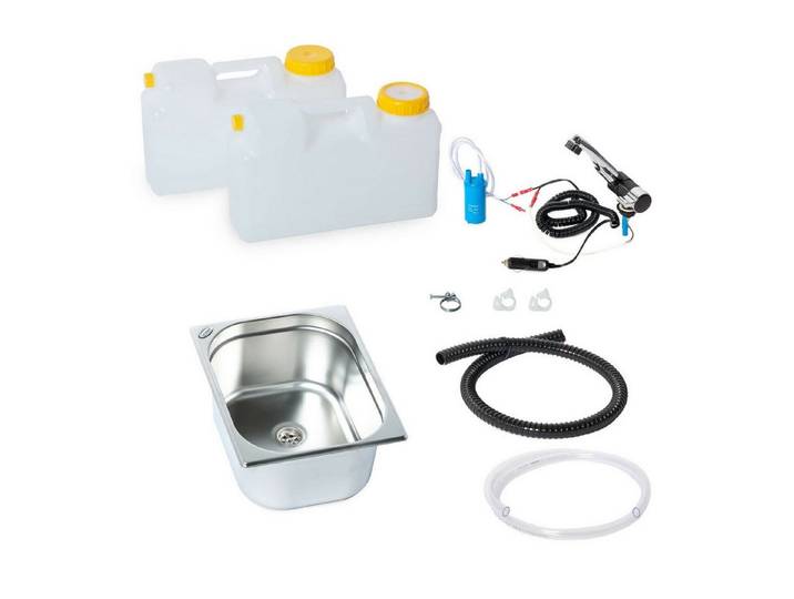 ad-ideen Waschbecken 12V Miniküche Campingküche Bausatz 325x265x200mm London