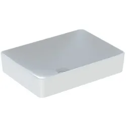 Geberit VariForm Aufsatzwaschtisch 500779012 55x40cm, ohne Hahnloch, Überlauf, rechteckig, weiß