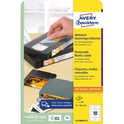 AVERY Zweckform Stick+Lift Disketten-Etiketten 3,5', weiß