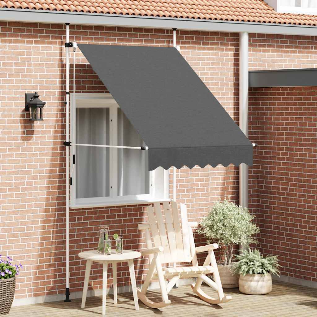 vidaXL Toldo retráctil de funcionamiento manual antracita 150 cm Antracita