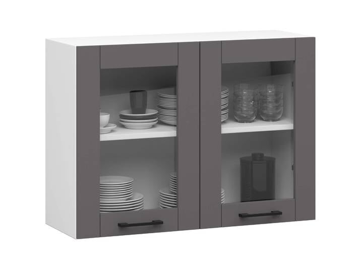 Hängeschrank Vitrine W80 – OLIWIA – Graphit