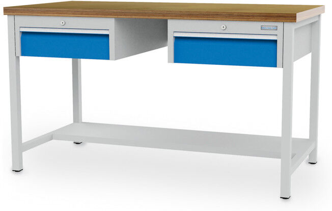 Bedrunka+Hirth Table de travail avec bloc tiroirs suspendus (03.14.32V)