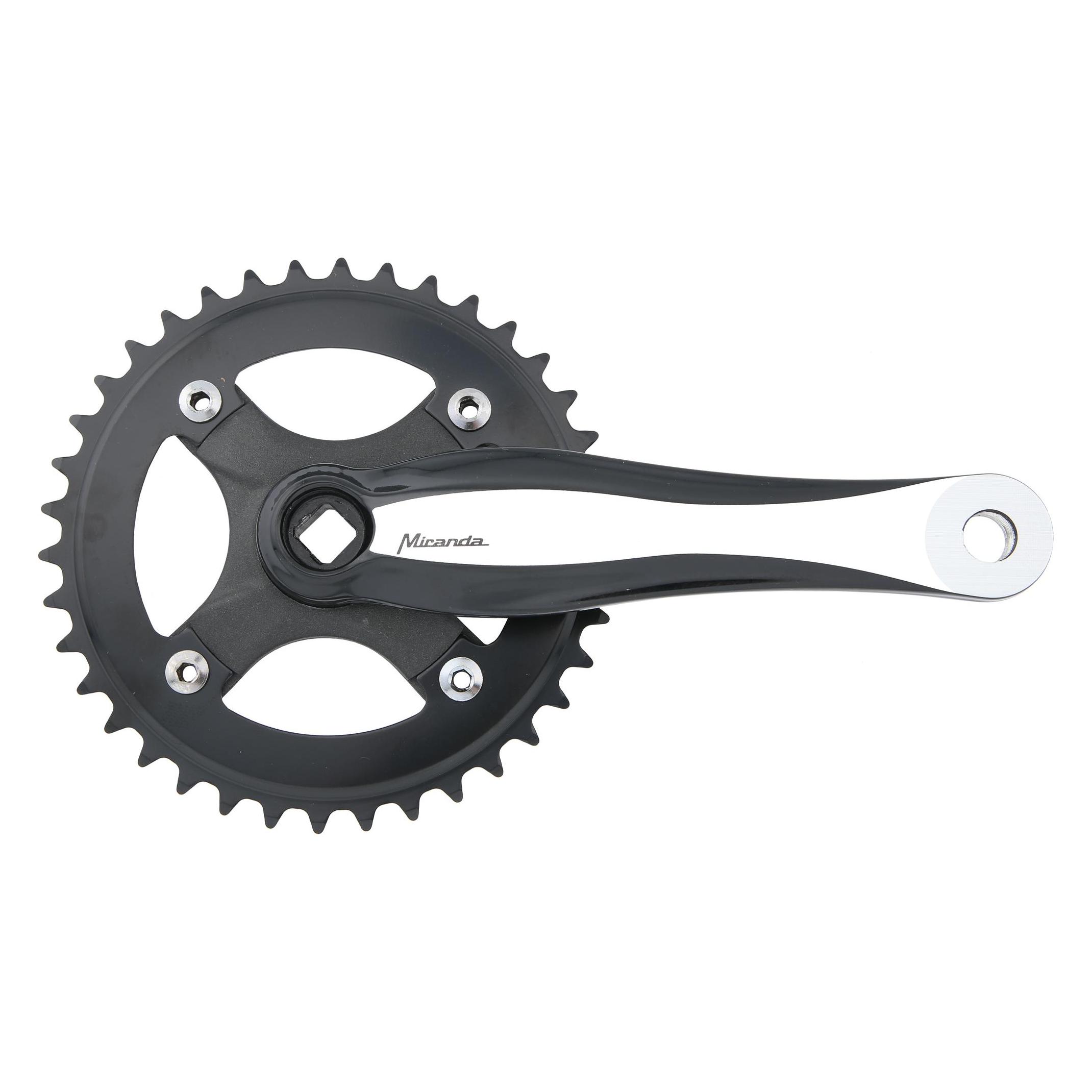 Miranda Beta 1R Plus Kettenradgarnitur Schwarz,Silber Einheitsgrösse (170 mm) (PB01JRF16PA7382F0800)