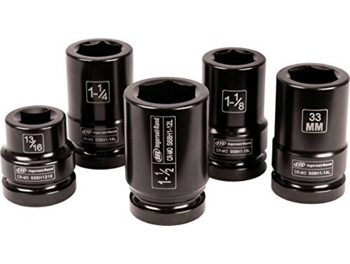 Ingersoll Rand sk8 C5tn 2,5 cm Drive SAE Deep Truck Service Impact Socket Set (5 Stück)