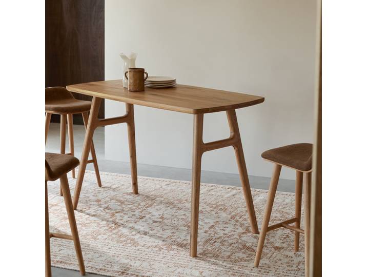 Bartisch aus massivem Eichenholz 4-6 Pers - Natur - Oak