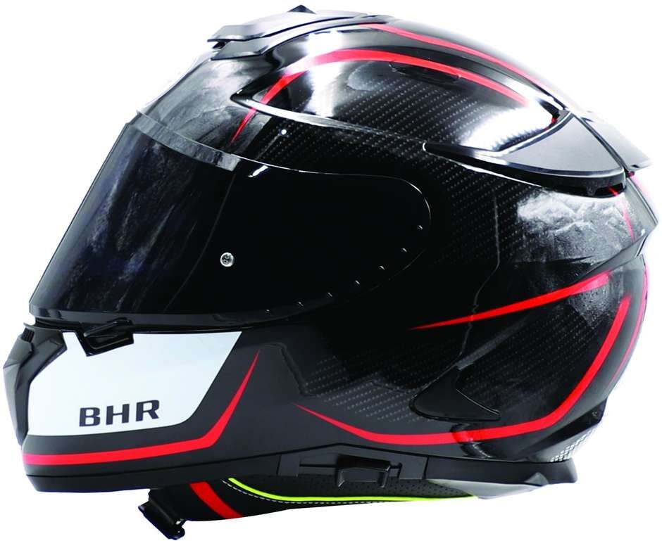 Casco Moto Integrale Bhr 813 Doppia Visiera Line Rosso taglia XL