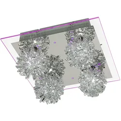 Deckenleuchte Deckenlampe LED violett Alu Glas Metall SAPHIR 990013-4