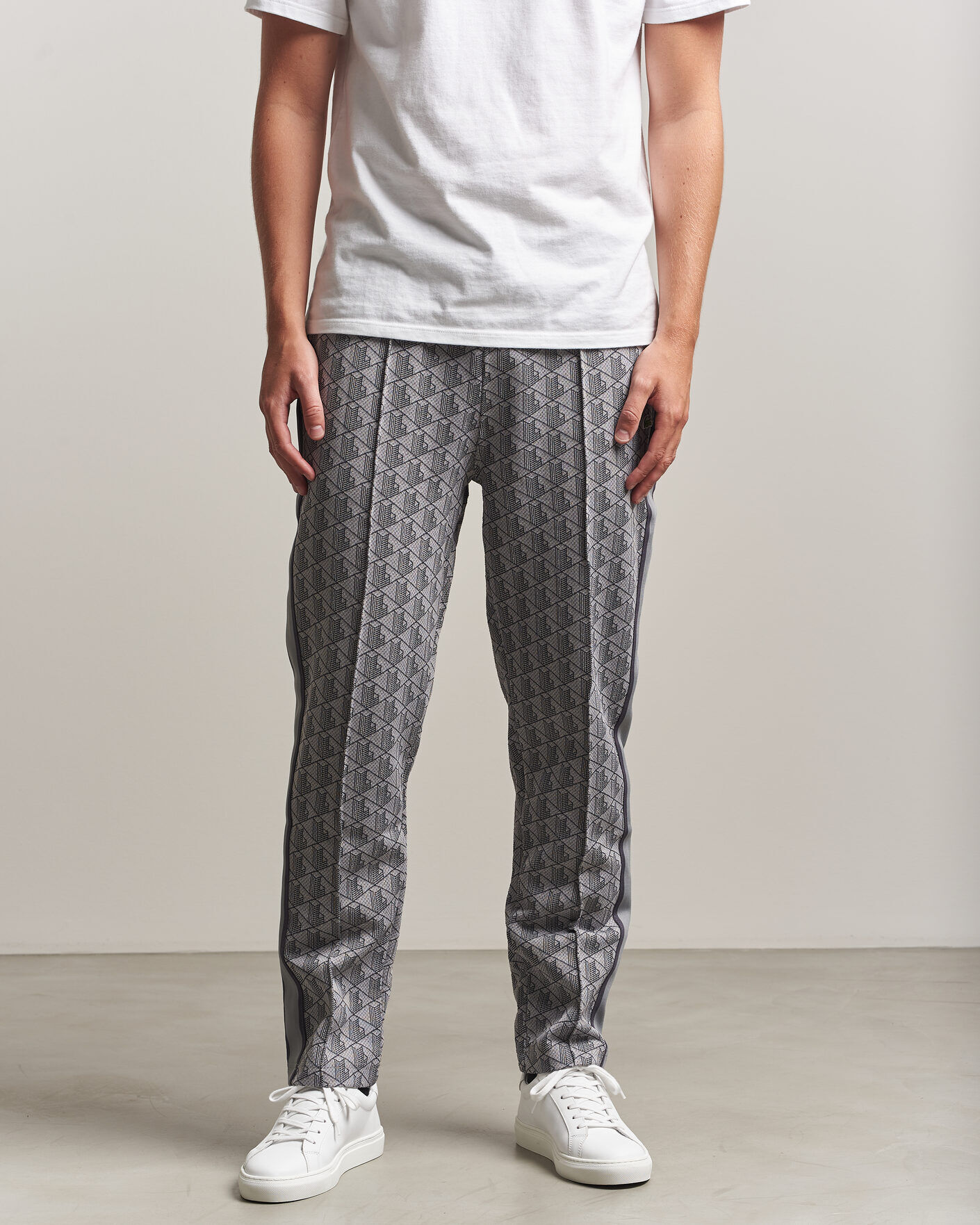Lacoste Monogram Track Pants Calluna/Graphite men M Grå