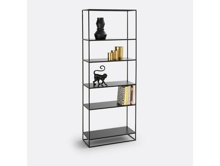 LA REDOUTE Bibliothèque, en métal acier 6 tablettes, MIVA Noir