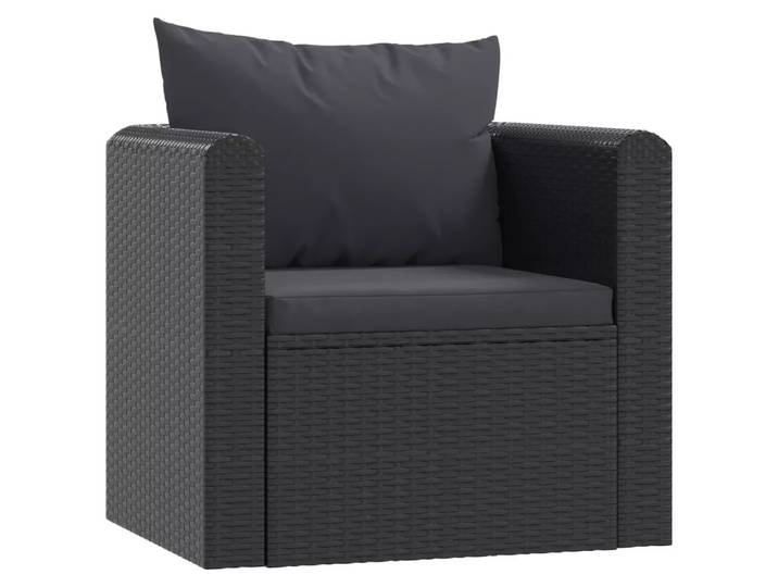 VidaXL - Sofa poly-rattan, One Size, Schwarz