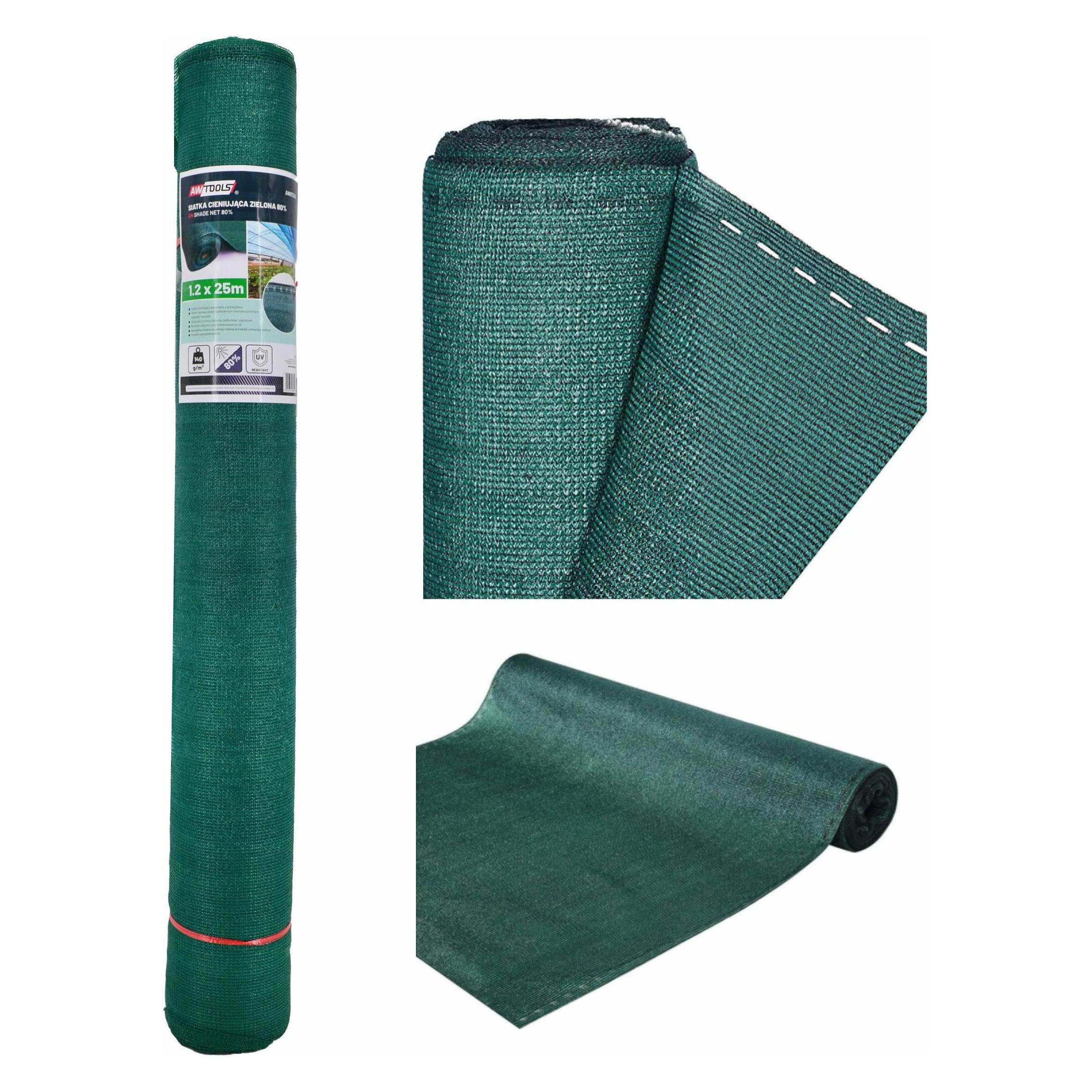 Awtools SIATKA CIENIUJĄCA 140g 1,5*50m ZIELONA UV 80% (50 m) (33431123)
