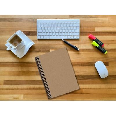 A 4 Notizbuch Luxury 80 Seiten MUSKAT Designerecycling, kariert 5x5mm