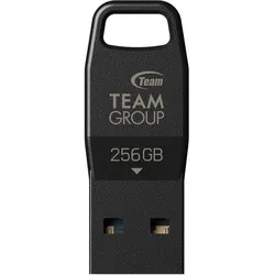 Team Group S5 256 GB (USB-A 3.2 Gen 1) (256 GB, USB-A), USB Stick, Schwarz