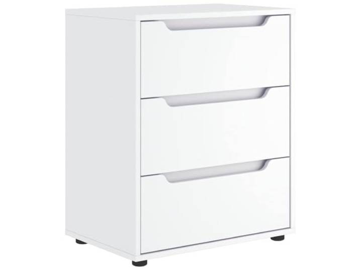 RJPLMFV Anrichte, weiß, 60 x 40 x 73 cm, Holzverbundwerkstoff, mit Mehrzweckmöbel, integrierte Griffe, glatte Oberfläche, pflegeleicht, Wandbefestigung inklusive