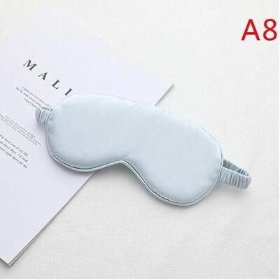 All Categories Goods Night Sleep Eye Mask, Silk Satin Eye Cover, Relaxing Sleeping Mask For Women Men silver