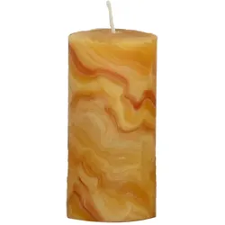 100% Bienenwachskerzen marmoriert Natur 125 x 60 mm, 1 Stück