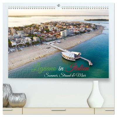 Lignano in Italien. Sommer Strand und Meer (hochwertiger Premium Wandkalender 2027 DIN A2 quer), Kunstdruck in Hochglanz