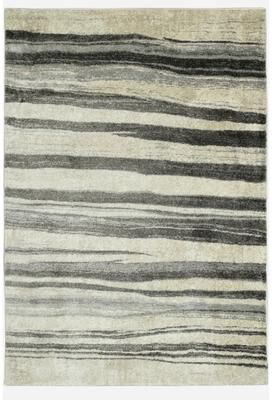 Domani Craze Contemporary Glam Black & White Striped Area Rug.