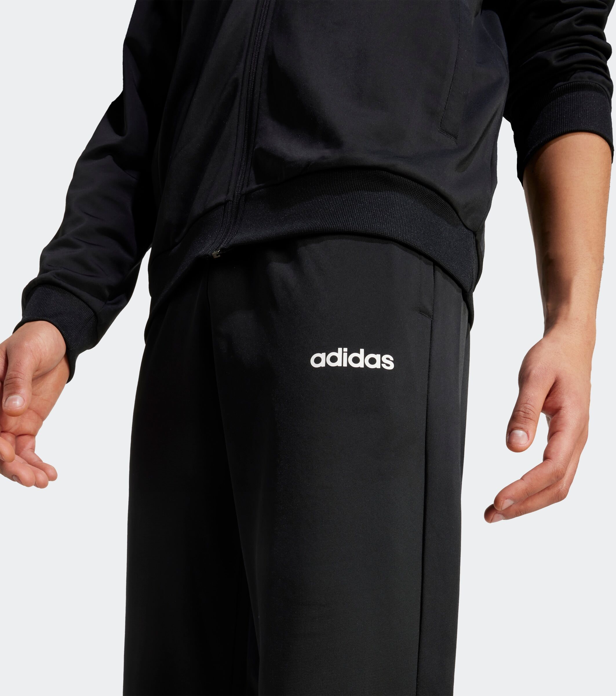 Trainingsanzug ADIDAS SPORTSWEAR "ADIDAS LINEAR", Herren, Gr. XL, schwarz, Obermaterial: 100% Polyester, Sportanzüge Trainingsanzug schwarz XL
