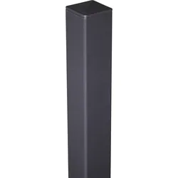 GroJa Aluminium-Pfosten 6x6 inkl. Kappe Anthrazit DB703 1000 mm