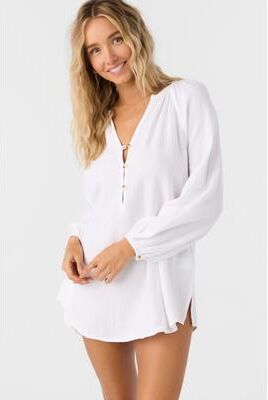 O'Neill s Krysten Tunic Dress in White, Size Large