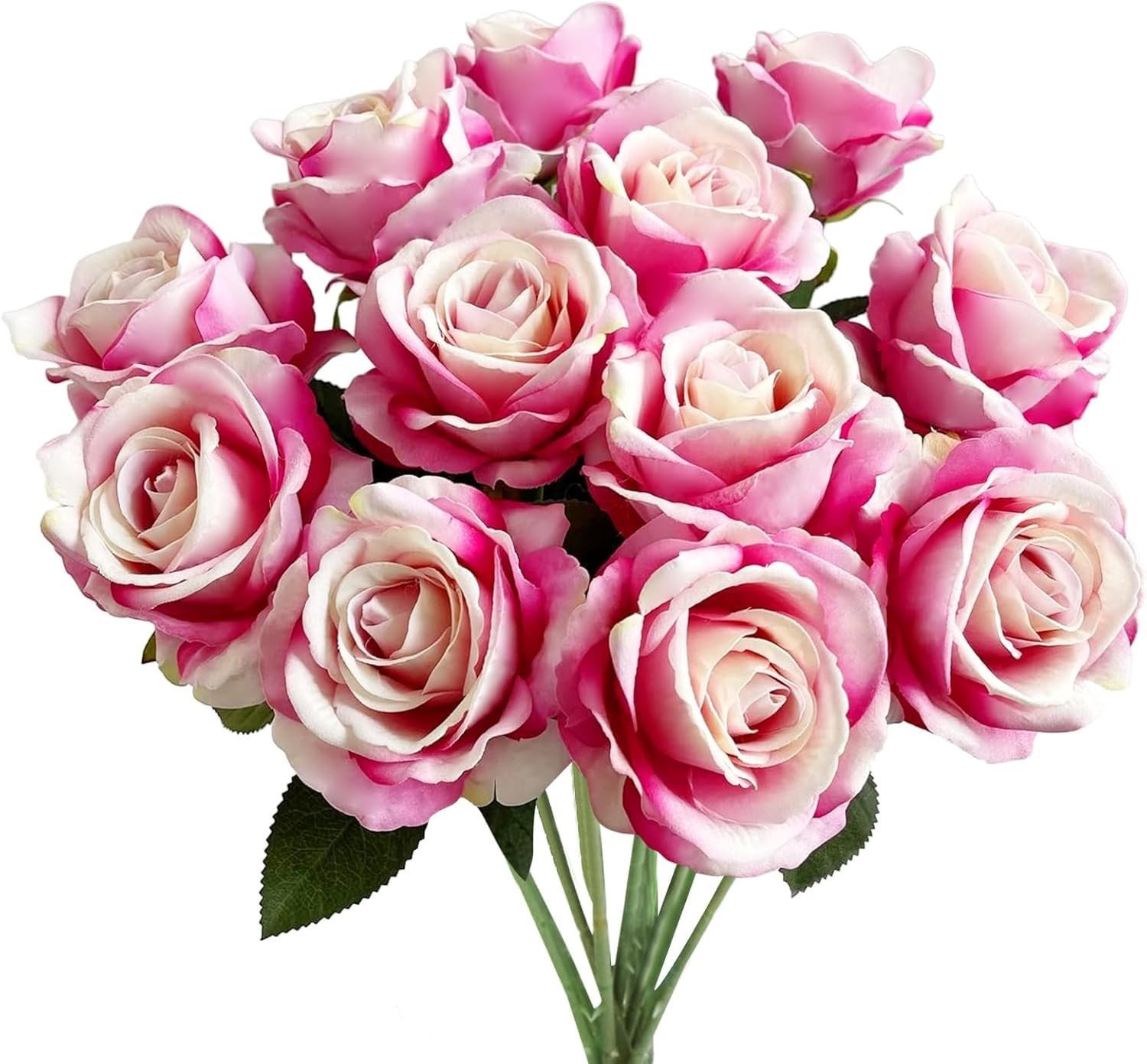 12 Stuks Kunstbloemen Rozenboeket voor Decoratie