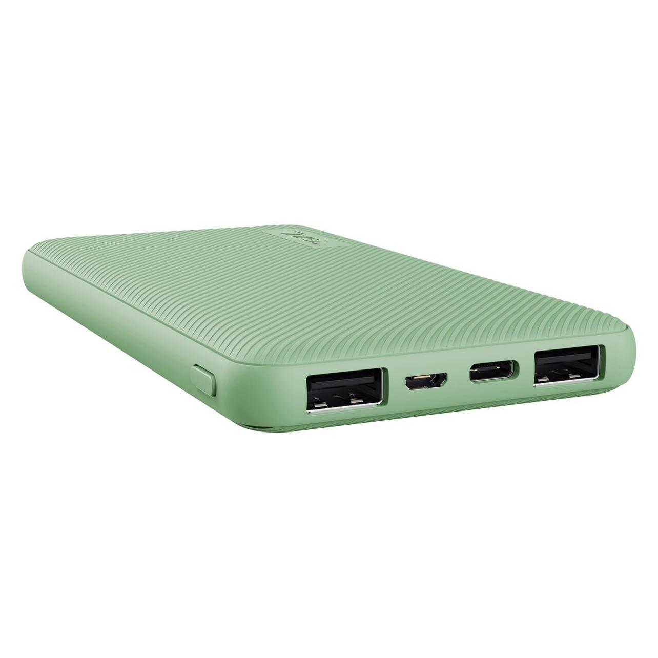 Trust POWER BANK USB 10000MAH/PRIMO GREEN 25029 (10000 mAh, 15 W, 37 Wh) (25029)